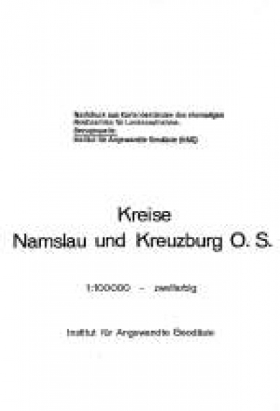 Karte Namslau und Kreuzburg