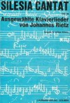 Silesia Cantat, Heft 28, Rietz: Ausgewählte Klavierlieder