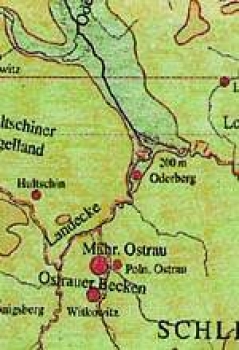 Karte Österreichisch-Schlesien